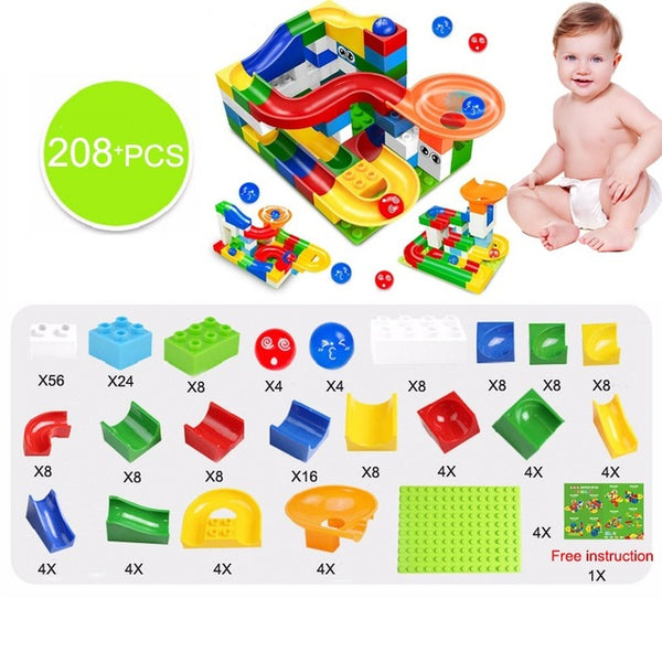 Interactive maze construction blocks set