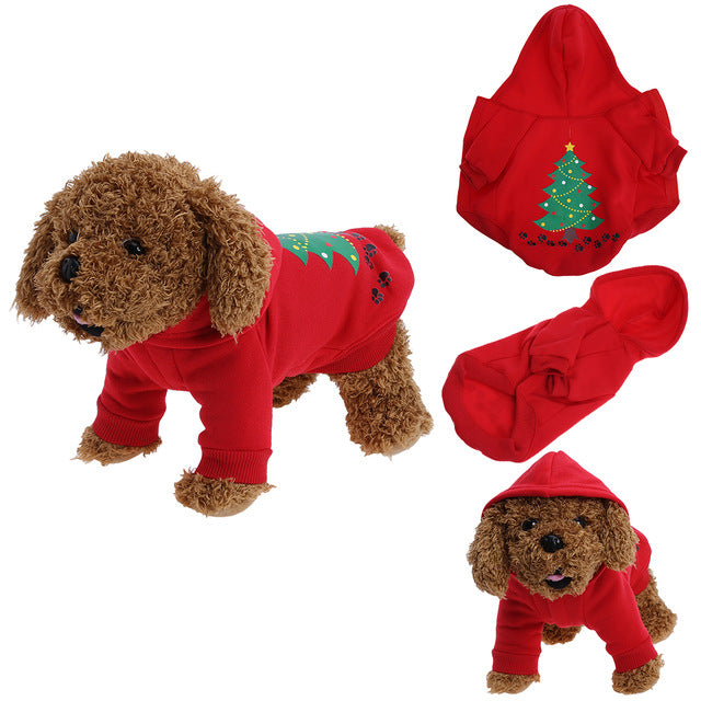 Pet dog tattoo teddy bear pajamas christmas clothes sunglasses