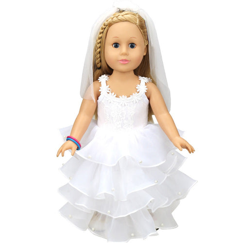 Wedding Doll White Communion Dress