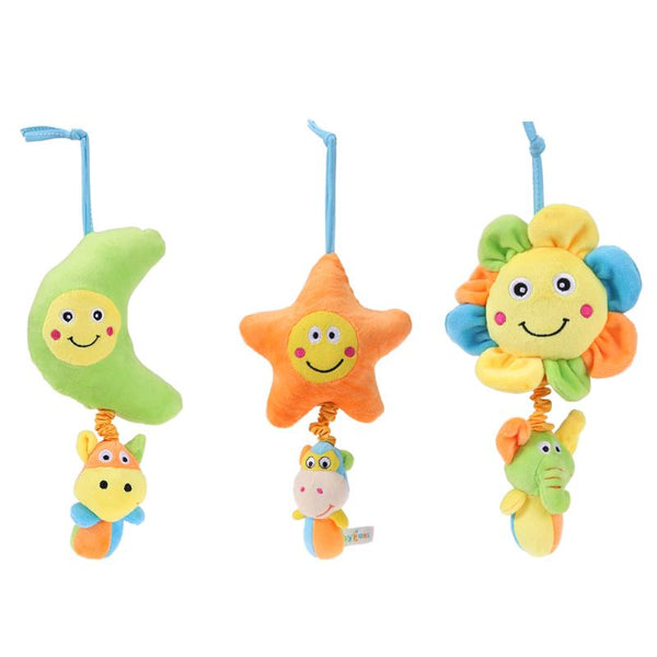 Owl Star Moon Sunflower Shape Kids Crib Bed Stroller Hanging Music Bell