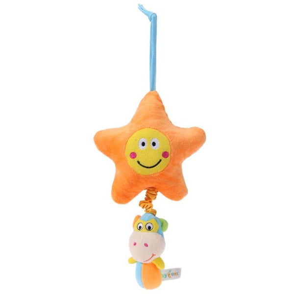 Owl Star Moon Sunflower Shape Kids Crib Bed Stroller Hanging Music Bell