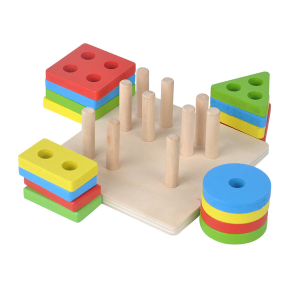 Baby Brain Development Sorting Board Wooden Blocks