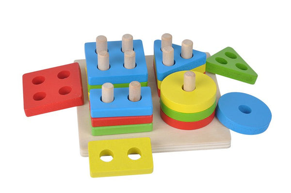 Baby Brain Development Sorting Board Wooden Blocks
