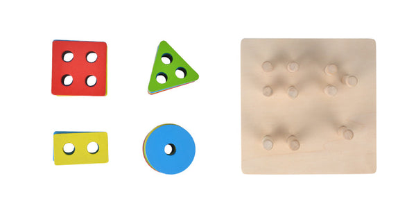 Baby Brain Development Sorting Board Wooden Blocks