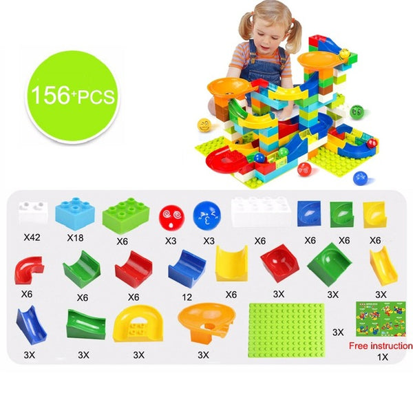 Interactive maze construction blocks set