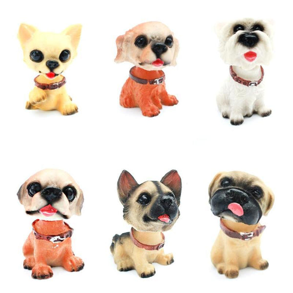 Resin Bobblehead Dog Statue Puppy Nodding Doll